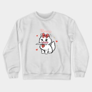 Gemini Sassy Valentines Kitty Crewneck Sweatshirt